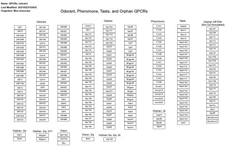 GPCRs, odorant