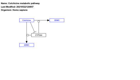 Colchicine metabolic pathway