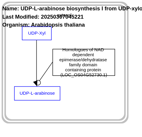 UDP-L-arabinose biosynthesis I from UDP-xylose