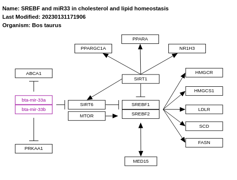 SREBF and miR33 in cholesterol and lipid homeostasis