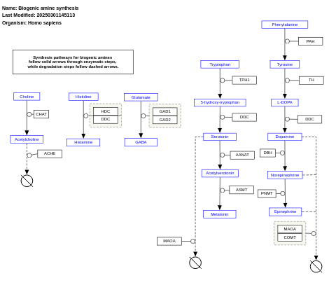 Biogenic amine synthesis