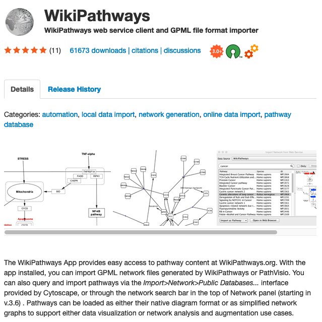 Cytoscape app