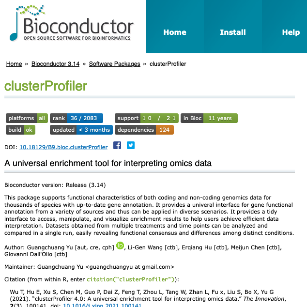 clusterProfiler R package