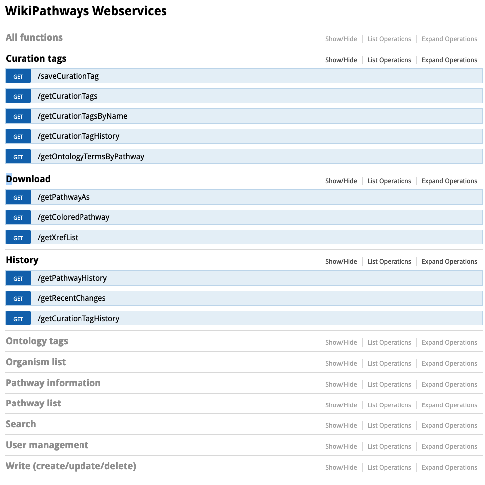 Web service API